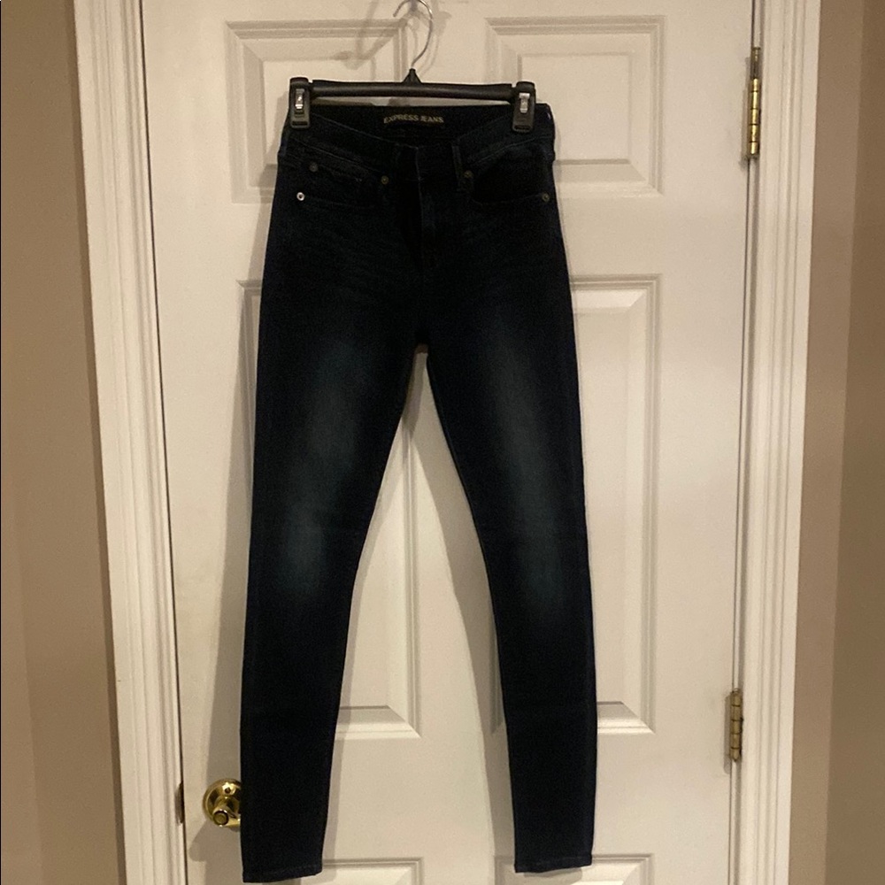 Express Blue Skinny Jeans Stretch Denim